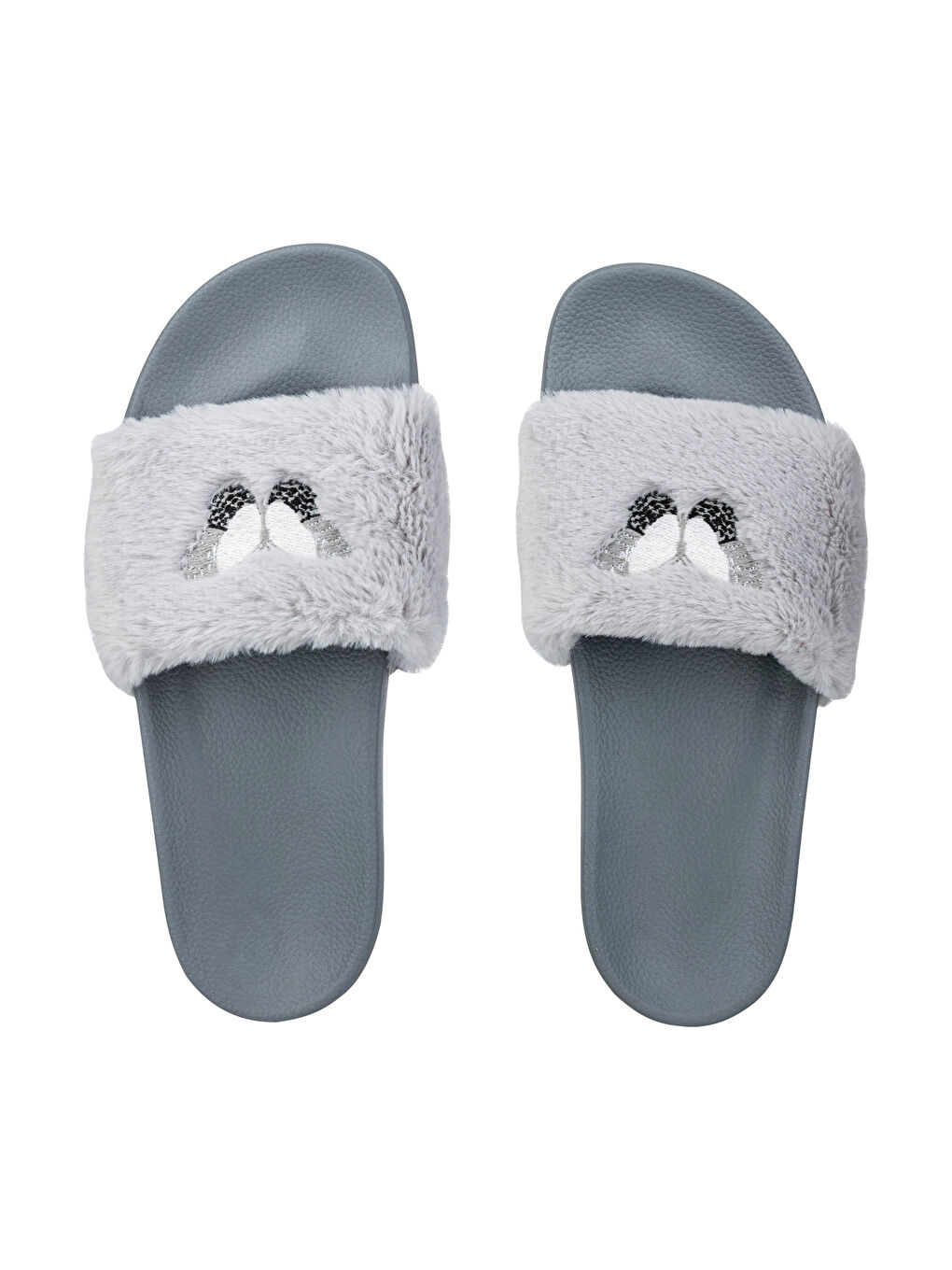 Butterfly Embroidered Single Strap Plush Women's Indoor Slippers -S2L953Z8-LRW