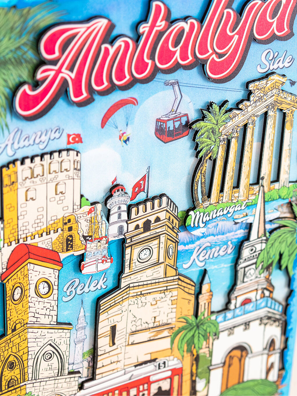 Karışık Antalya Temalı Tablo 30 cm-2