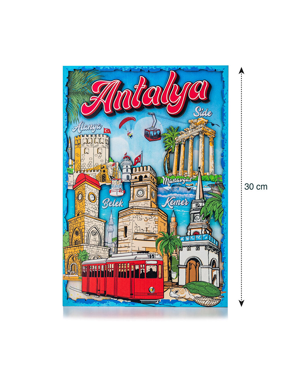 Karışık Antalya Temalı Tablo 30 cm-3