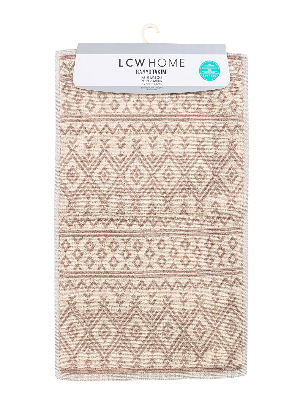 Geometric Patterned Bath Mat 2 Pack-3