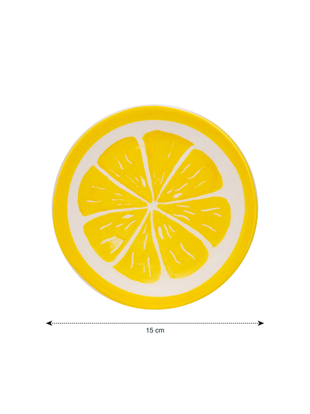 Limon Baskılı Seramik Pasta Tabağı 15 cm-3