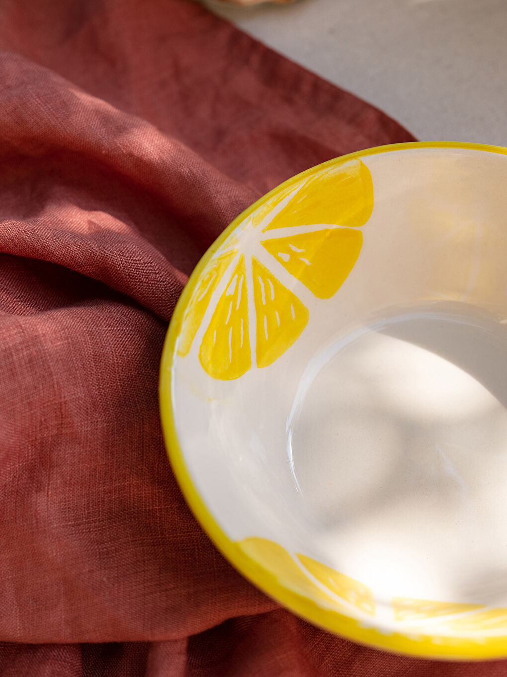 LCW HOME Lemon Printed Ceramic Bowl 15 Cm -S2LC56Z8-F9C - LC