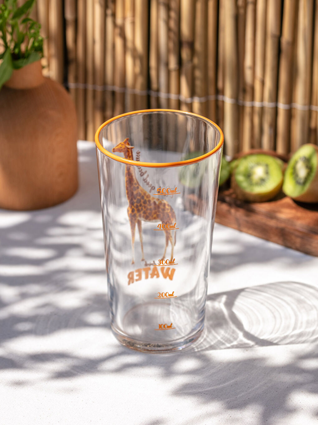 Karışık Zürafa Baskılı Cam Bardak 570 ml-2