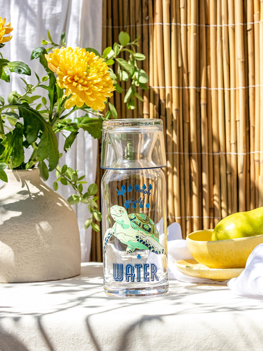 Karışık Baskılı Cam Kapaklı Karaf Sürahi 700 ml-2