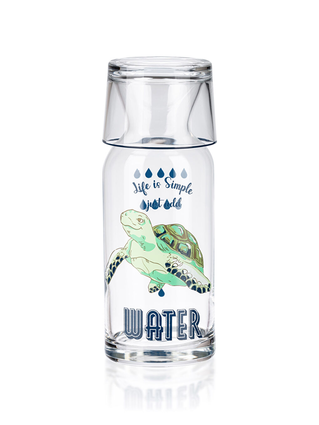 Karışık Baskılı Cam Kapaklı Karaf Sürahi 700 ml-5