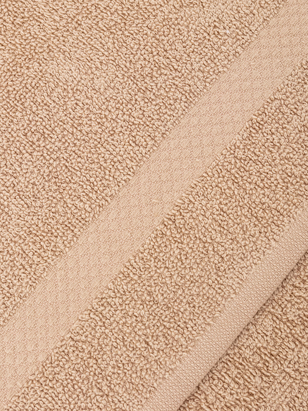 Bej Düz Pamuklu Yüz Havlusu 50x80 cm-3