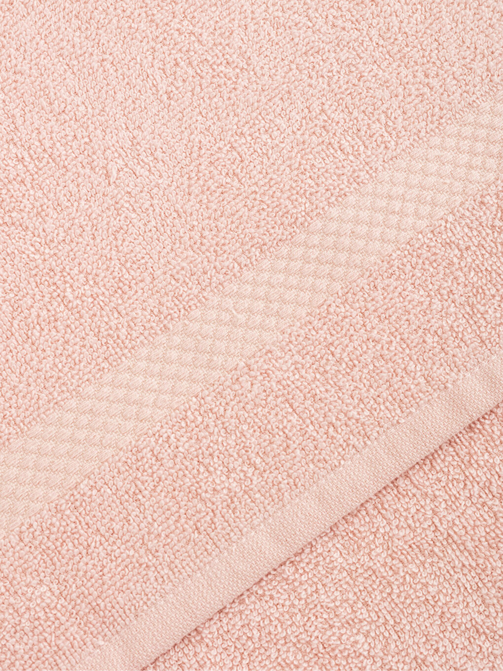 Pembe Düz Pamuklu Yüz Havlusu 50x80 cm-3