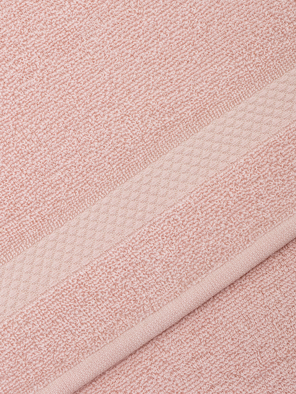 Pembe Düz Pamuklu Banyo Havlusu 70x140 cm-2