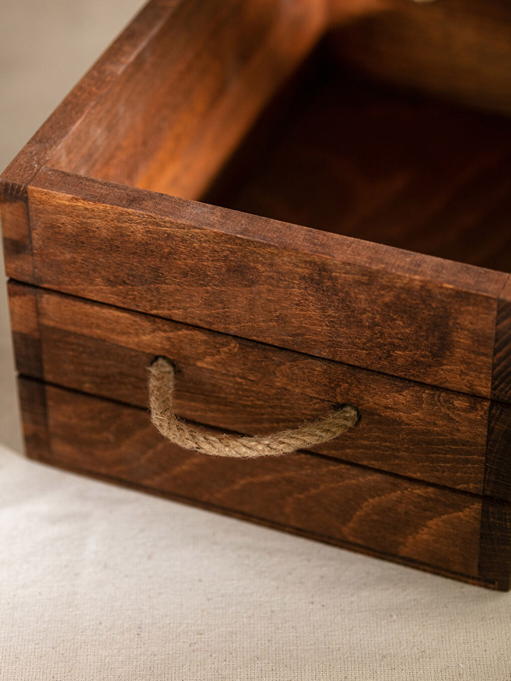 Kahverengi Düz Ahşap Organizer 29x21x13 cm-2