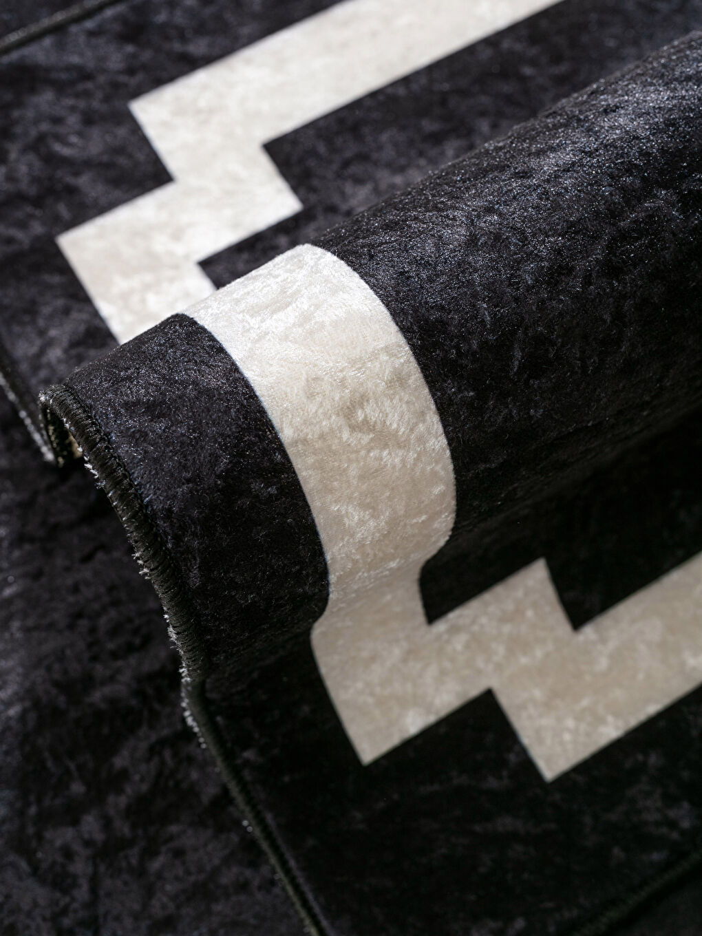 Siyah Renk Bloklu Banyo Paspası 2'li-1