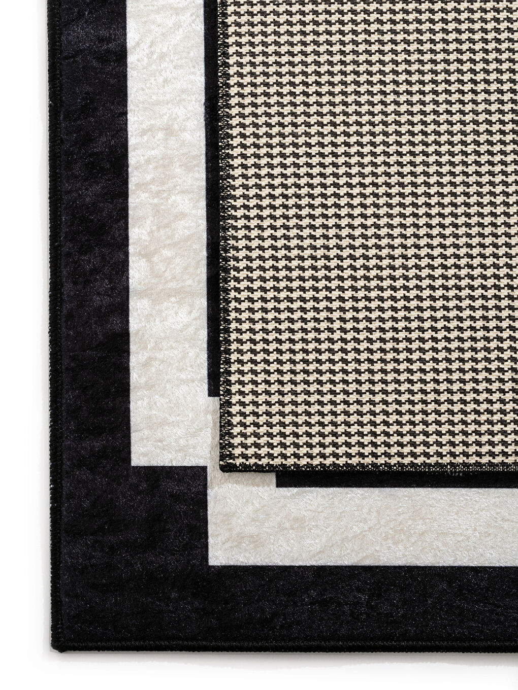 Siyah Renk Bloklu Banyo Paspası 2'li-2