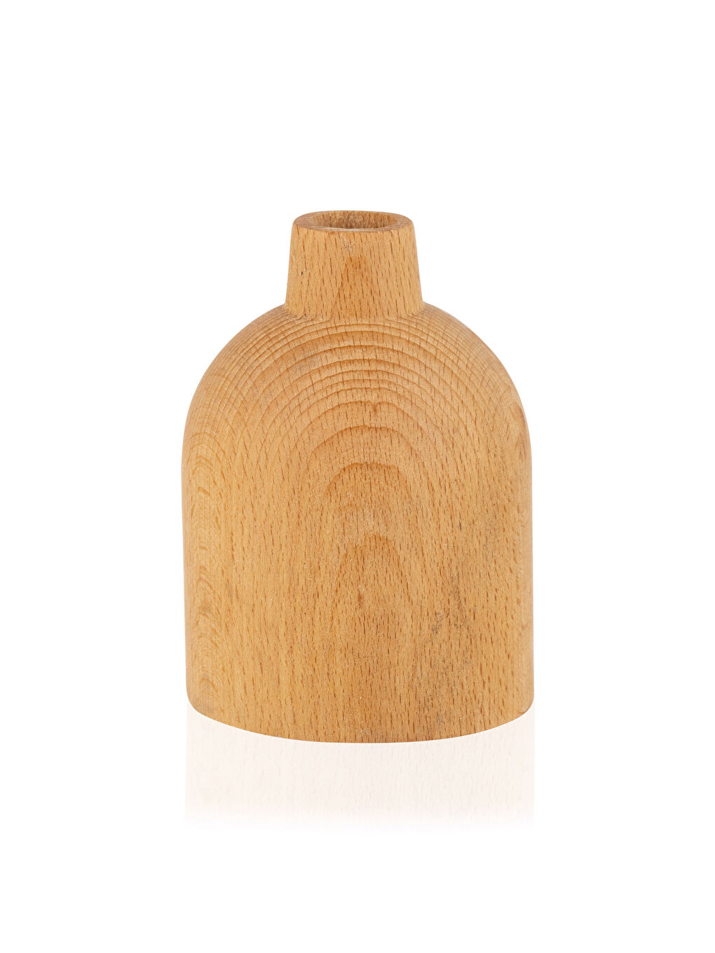 Kahverengi Ahşap Dekoratif Vazo 9x12 cm-3