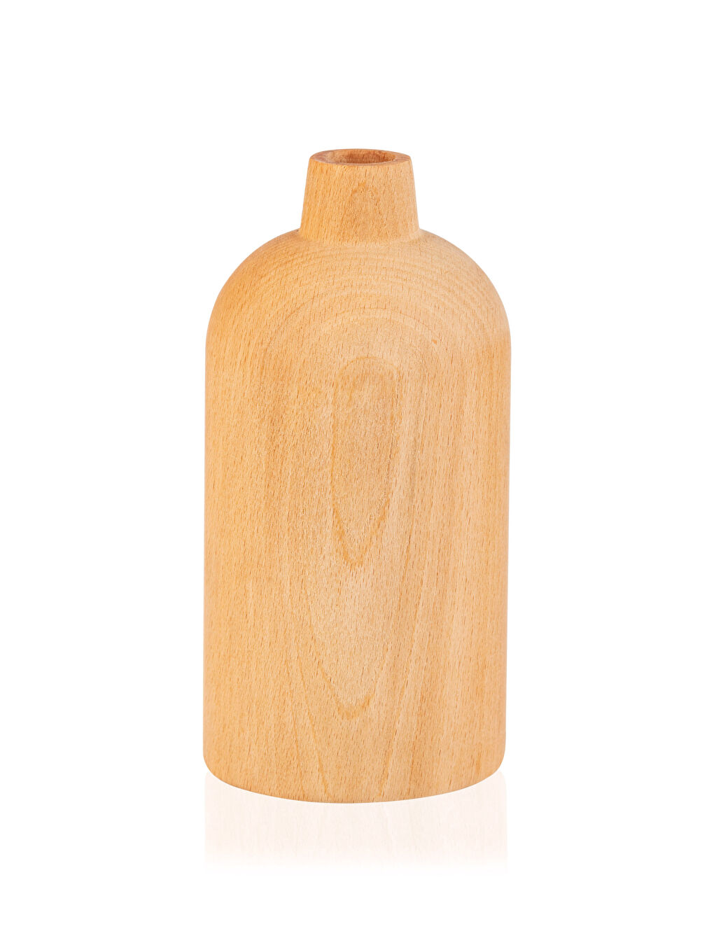 Kahverengi Ahşap Dekoratif Vazo 9x18 cm-3