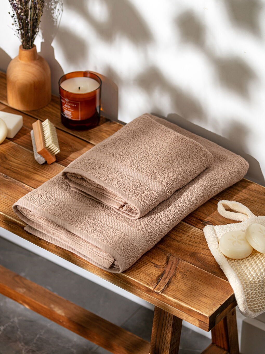 Flat Curl Bath Towel 2 Pack