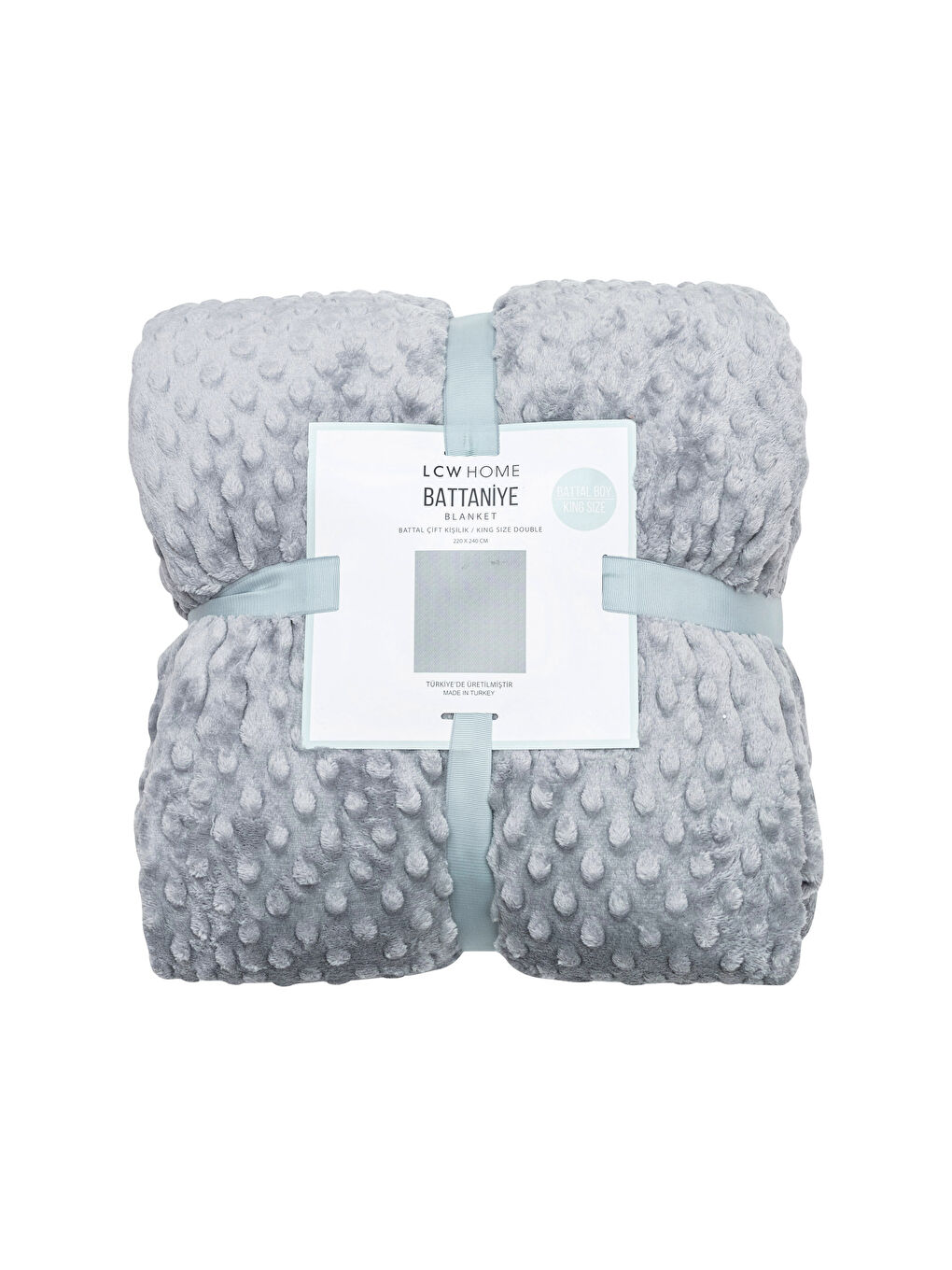 Gri Battal Boy Yumuşak Dokulu Çift Kişilik Battaniye 220x240 cm-4
