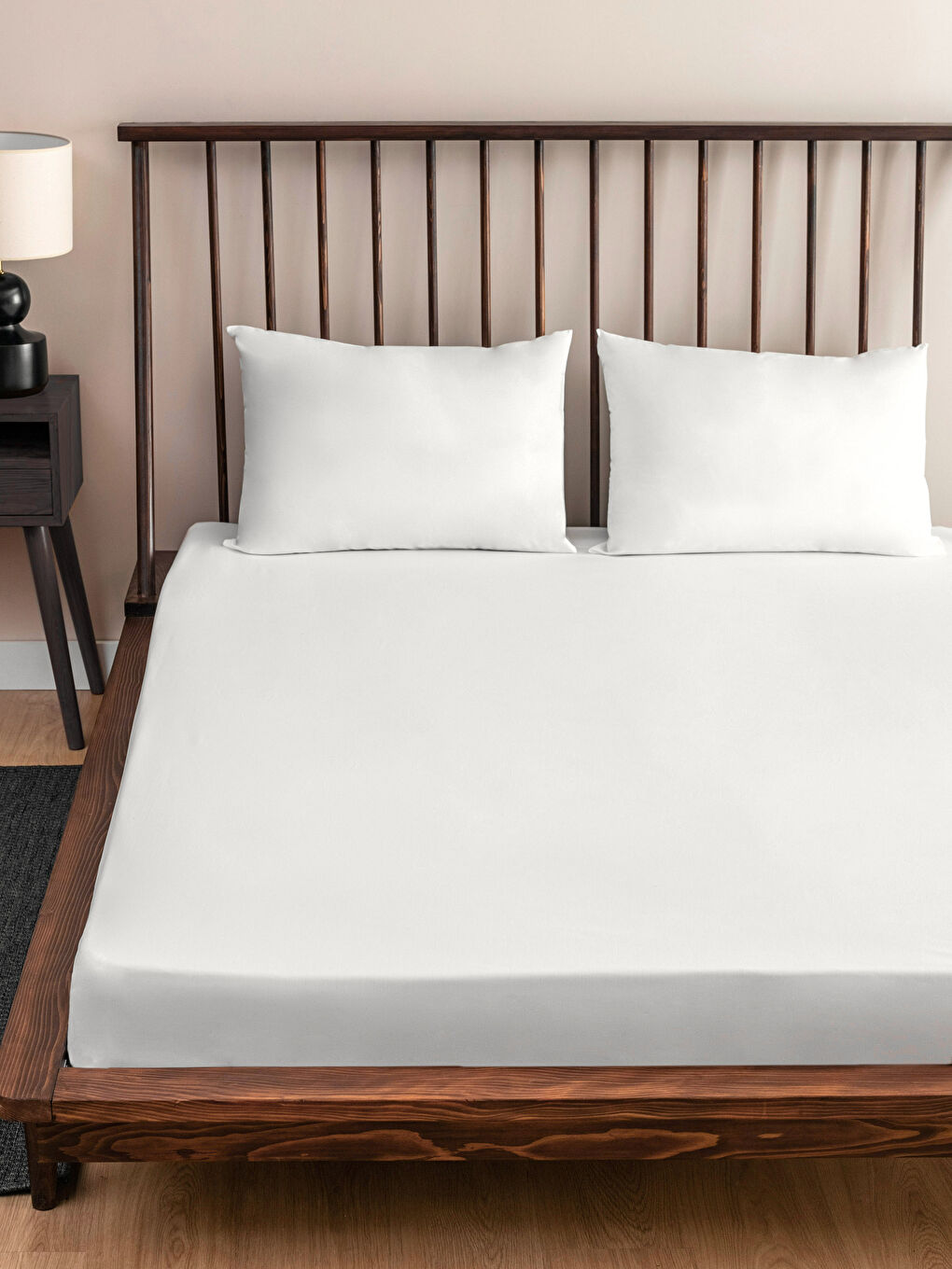 LCW HOME Plain Cotton Satin Double Bed Sheet 260x280 Cm -S2M220Z8-J5E