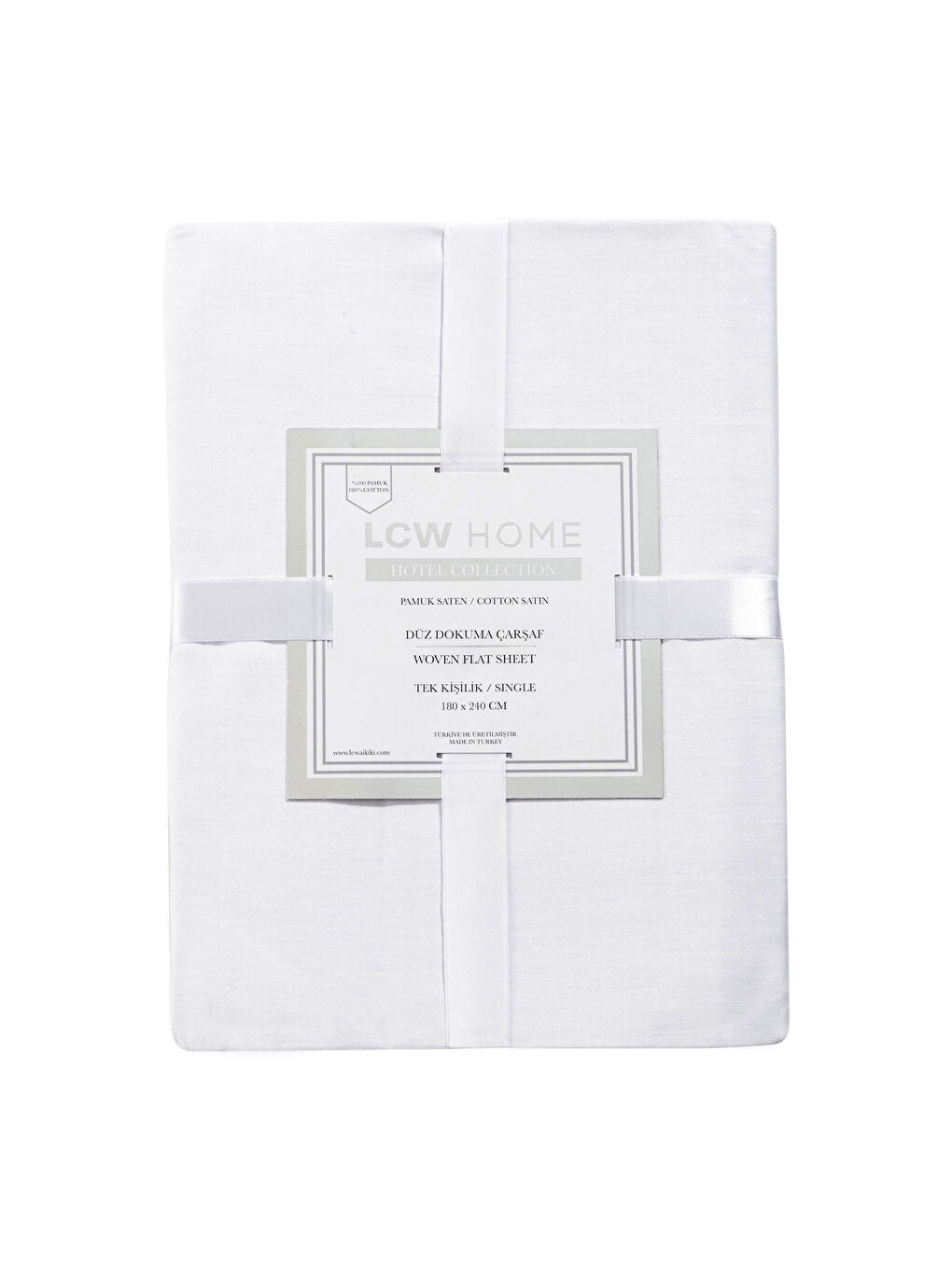 ملاية سرير قطن ستان سادة مفرد مقاس 180x240 سم-3