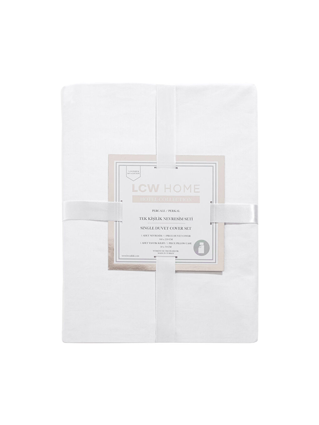 Beyaz Düz Pamuklu Tek Kişilik Nevresim Seti-6