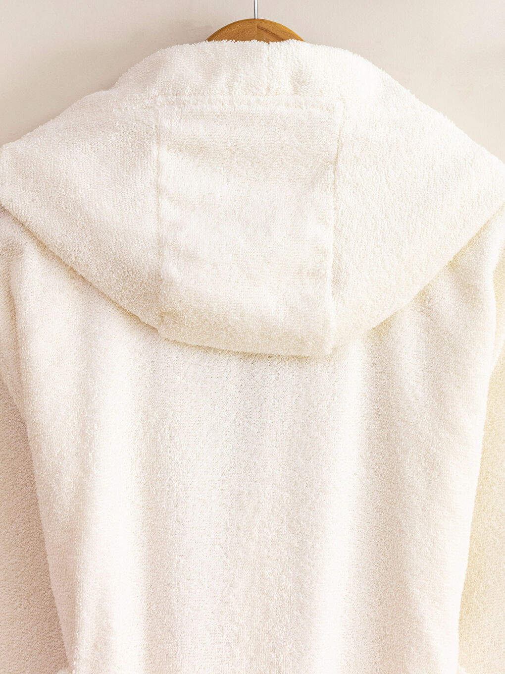 روب حمام سادة بغطاء رأس للسيدات-3