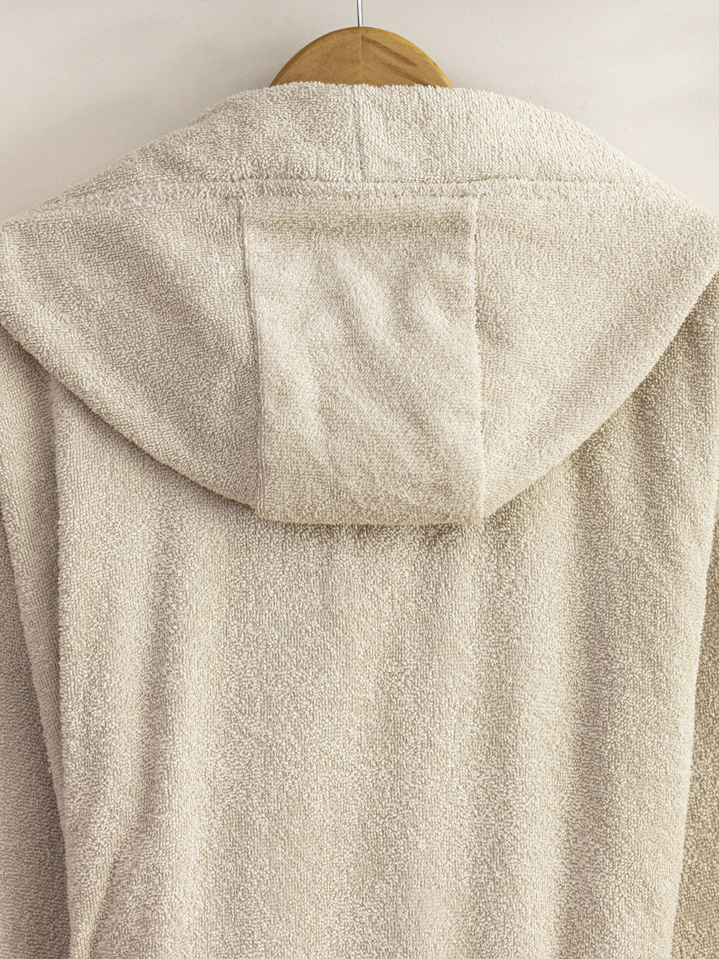 Plain Long Hooded Men's Bathrobe-3