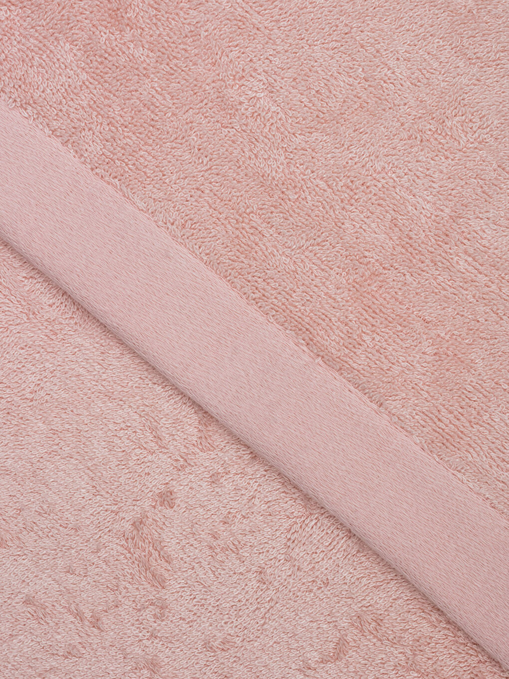 Pembe Düz Bambu Yüz Havlusu 50x80 cm-2