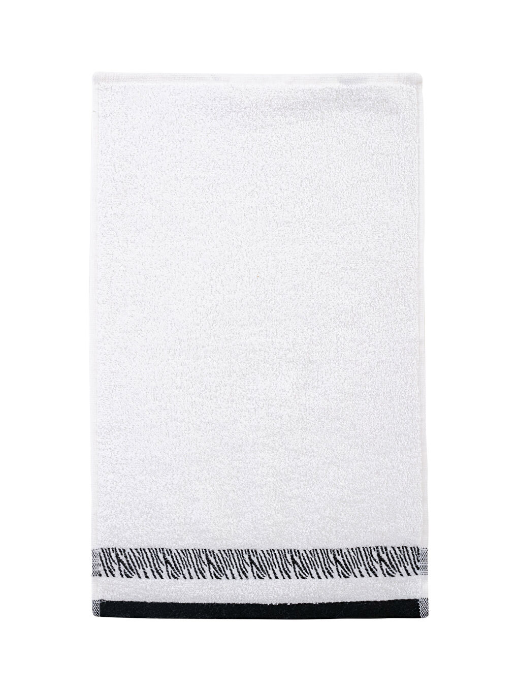 Beyaz Nakışlı Pamuklu El Havlusu 30x50 cm-5