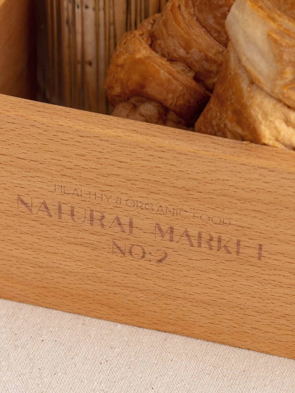 صندوق منظم خشبي مطبوع بنص 20 سم-2