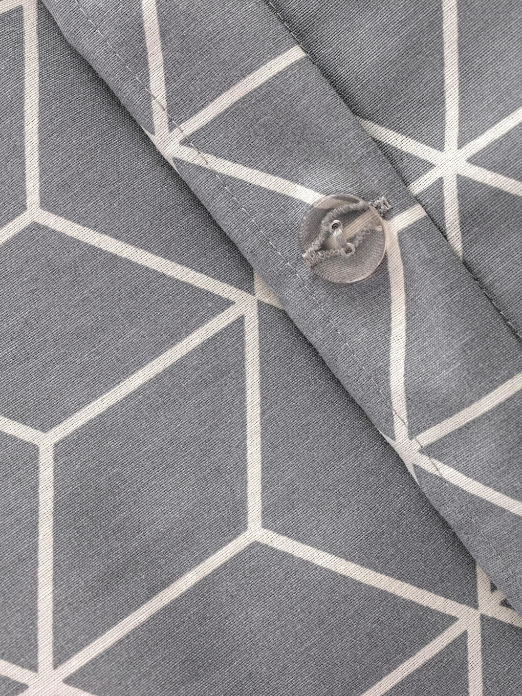 Gri Desenli Pamuklu Çift Kişilik Nevresim Takımı-6