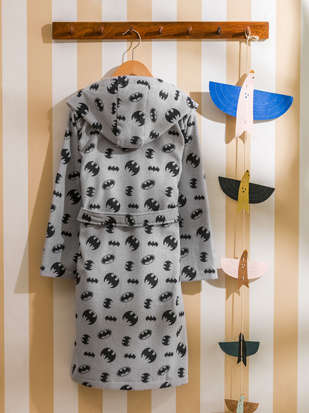 برنص حمام مطبوع باتمان للأولاد-1