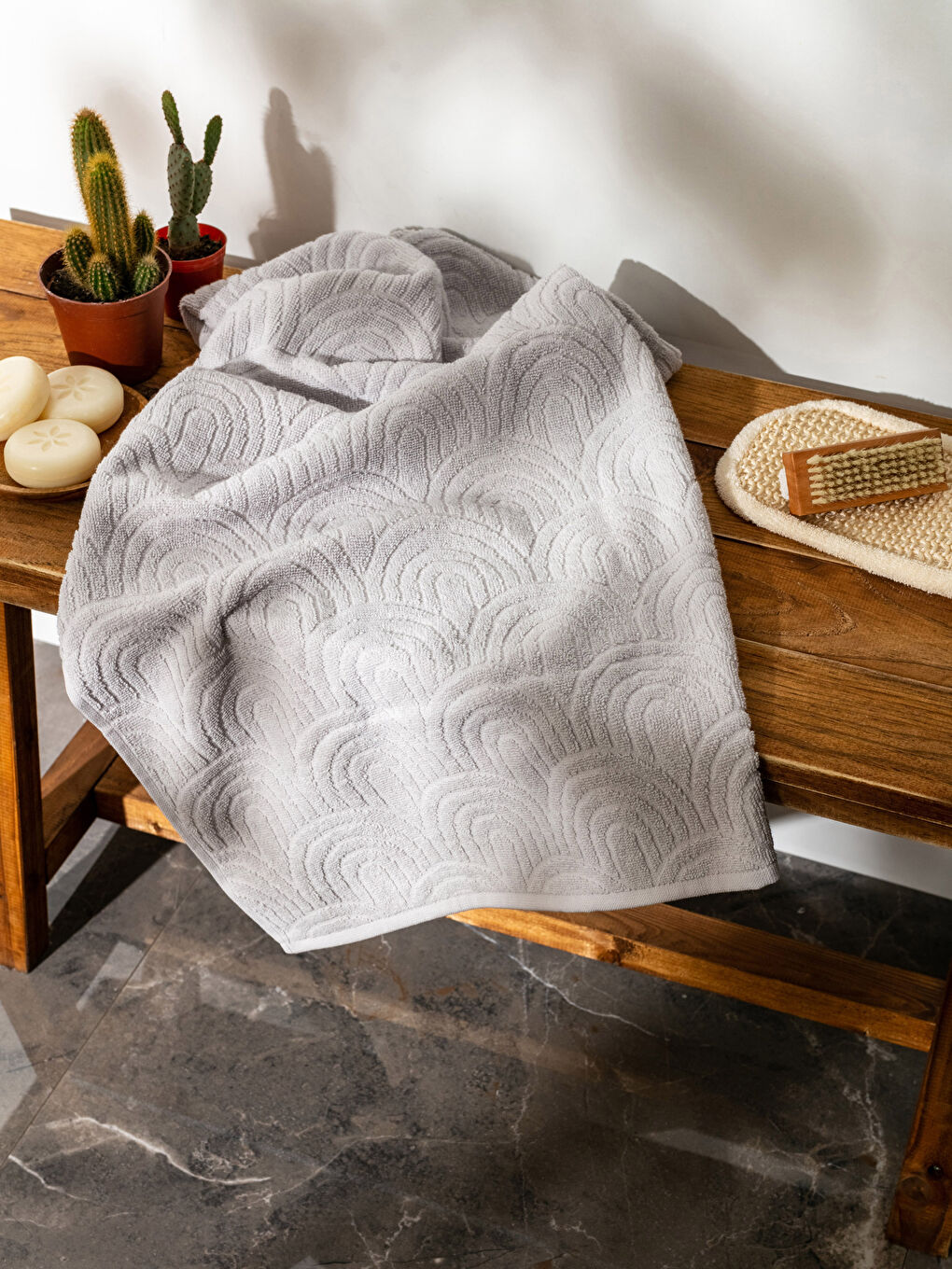 Patterned Cotton Face Towel 50x80 cm