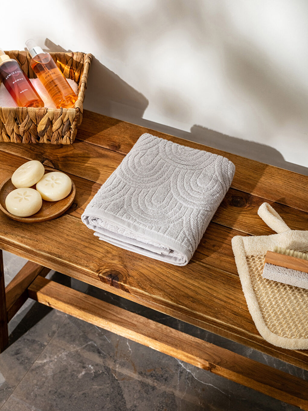 Patterned Cotton Face Towel 50x80 cm-1