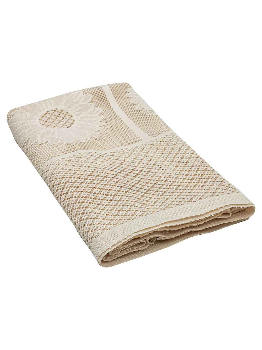 LCW HOME Bej Dantel İşlemeli Masa Örtüsü 150x150 cm - 4