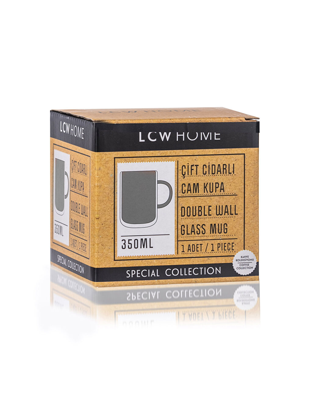 LCW HOME Double Walled Glass Mug Cup 350 Ml -W2GQ96Z8-LRW