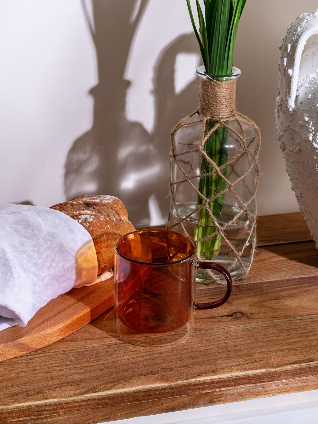LCW HOME Double Walled Glass Mug Cup 350 Ml -W2GQ96Z8-LUB