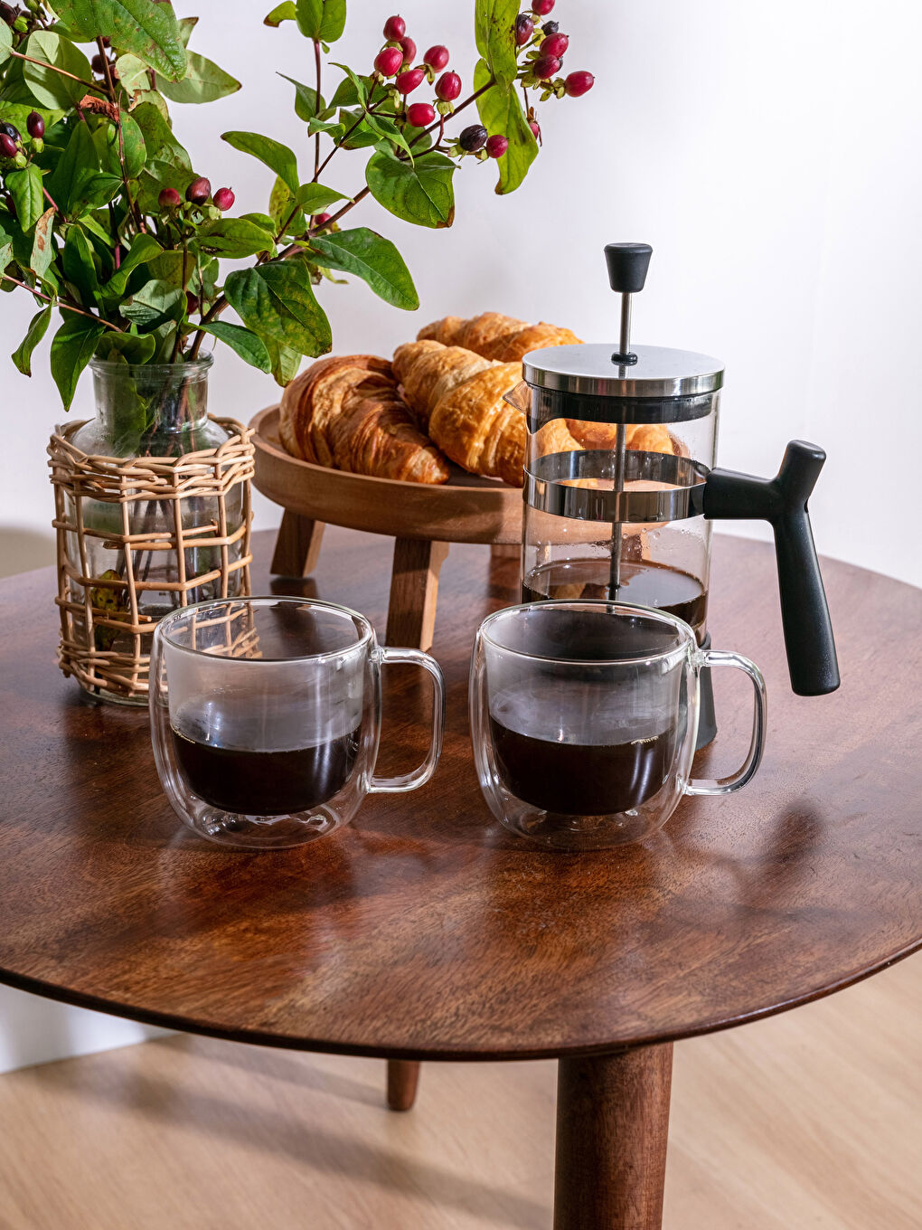 كوب زجاج مزدوج الجدار ٢ قطعة ٢٨٠ مل