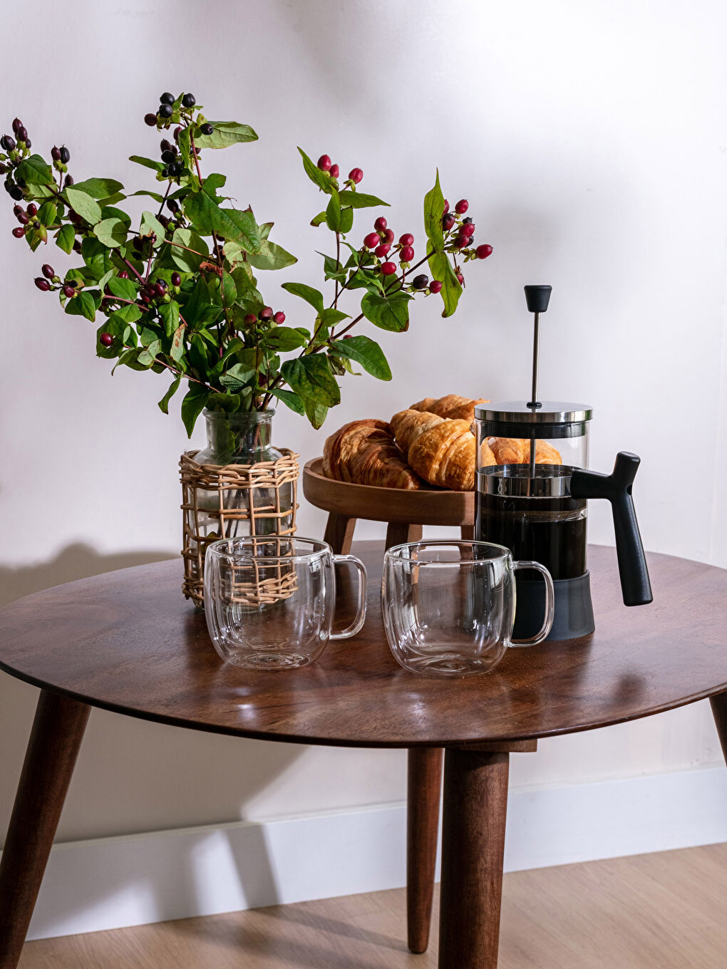 كوب زجاج مزدوج الجدار ٢ قطعة ٢٨٠ مل-1