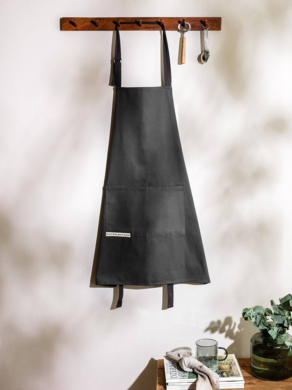 Letter Printed Cotton Kitchen Apron