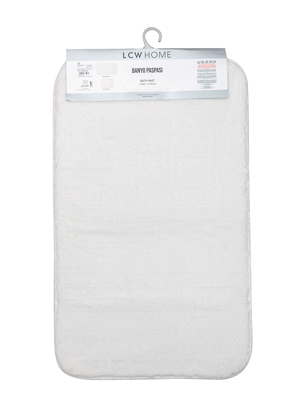 Ekru Düz Banyo Paspası 2'li-3