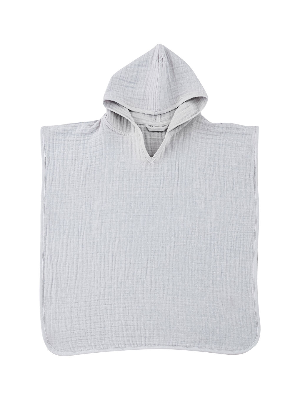 LCW HOME Plain Cotton Hooded Poncho Kids Muslin Bathrobe -W2H345Z4-CYS