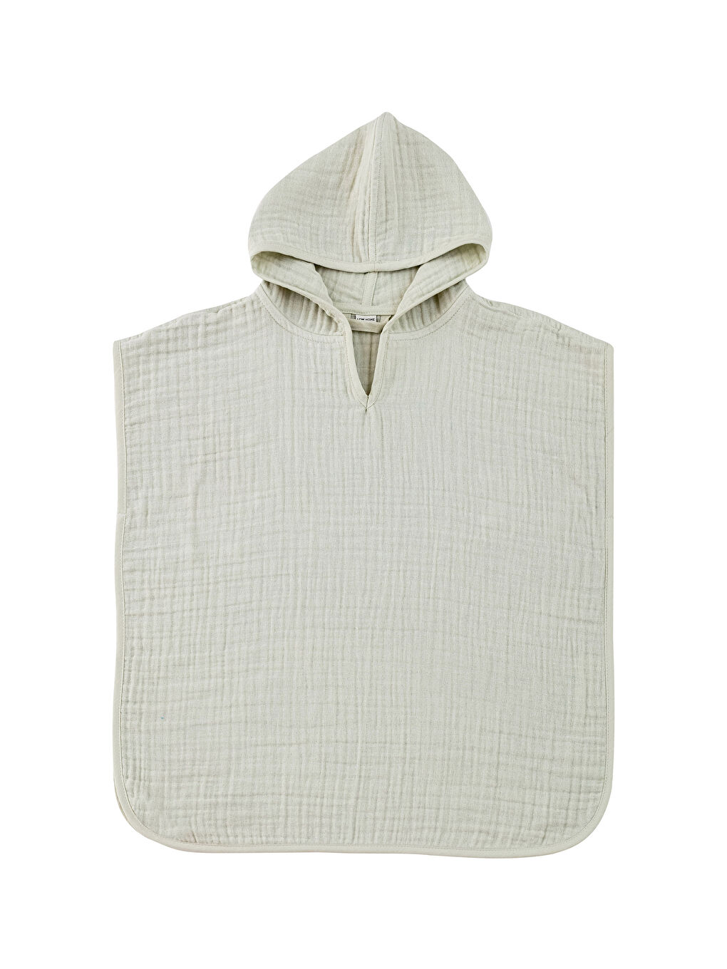 Schlichter Baumwoll-Kapuzenponcho Kinder Musselin-Bademantel-4