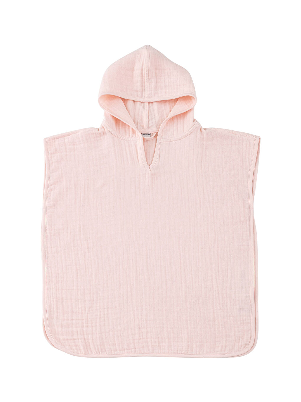 Peignoir Enfant Uni À Capuche En Mousseline De Coton-4