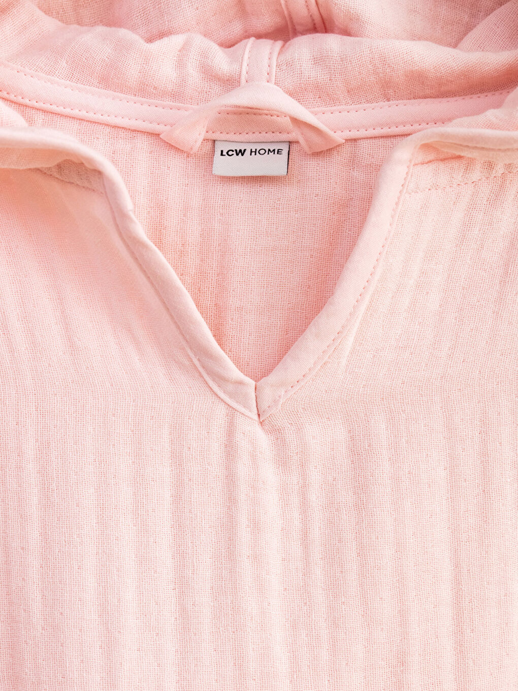 Peignoir Enfant Uni À Capuche En Mousseline De Coton-2