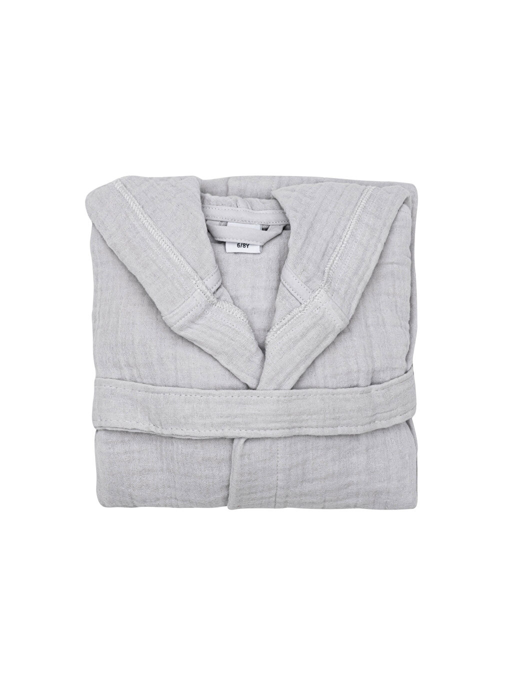 Plain Cotton Hooded Kids Muslin Bathrobe -W2H347Z4-CYS