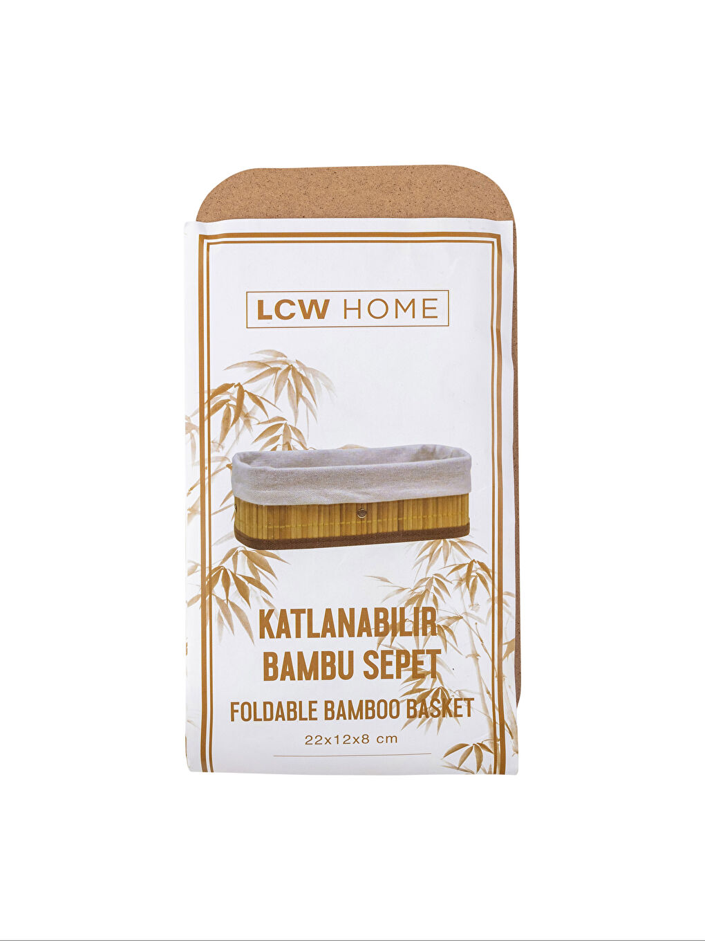 Kahverengi Katlanabilir Bambu Sepet-3