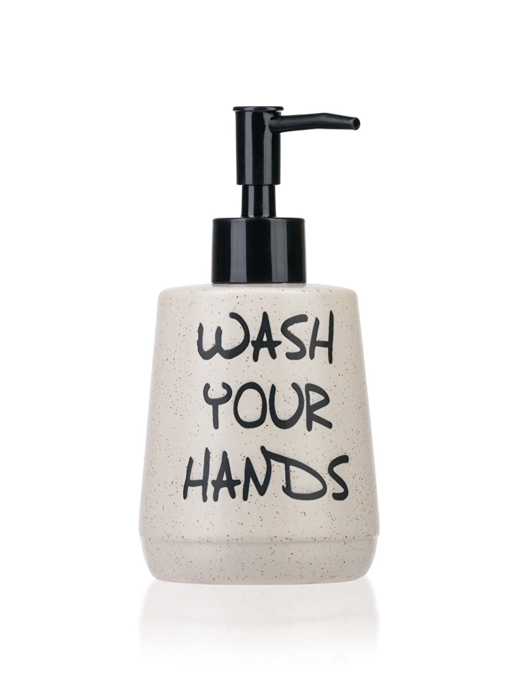 Dozator de săpun lichid din ceramică imprimat cu slogan 8x16 cm-3