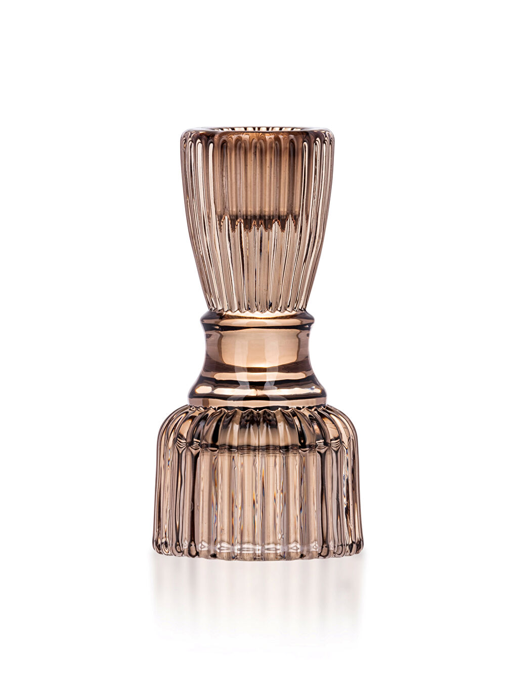 Kahverengi Cam Şamdan 5x10 cm-3