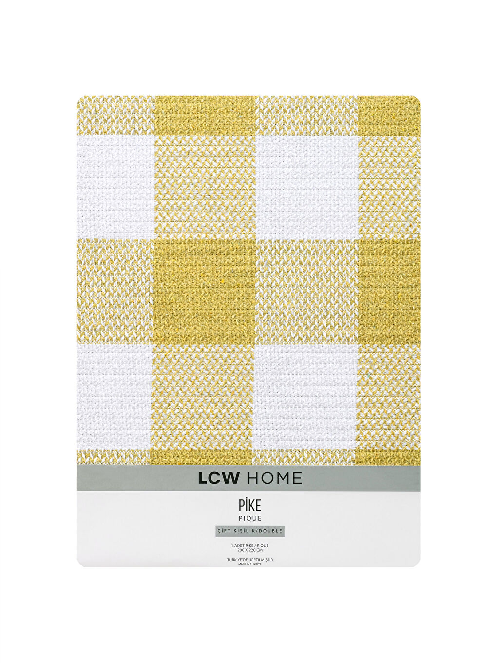 Yeşil Ekose Desenli Çift Kişilik Pike 200x220 cm-4