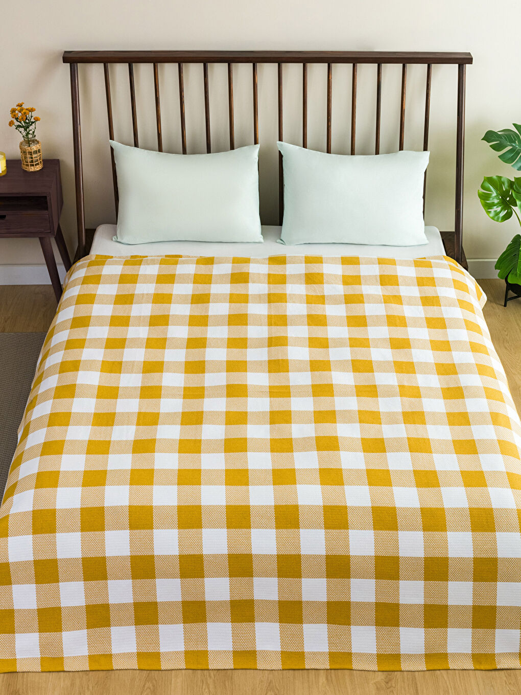 Plaid Patterned Double Pique 200x220 Cm-1