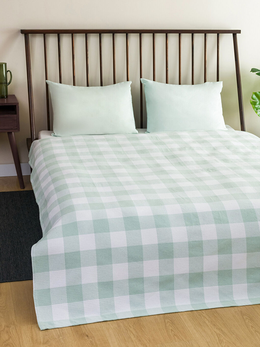 Lcw Home Couvre-lit piqué double à motif écossais 200x220 cm -S2O140Z8-SRS
