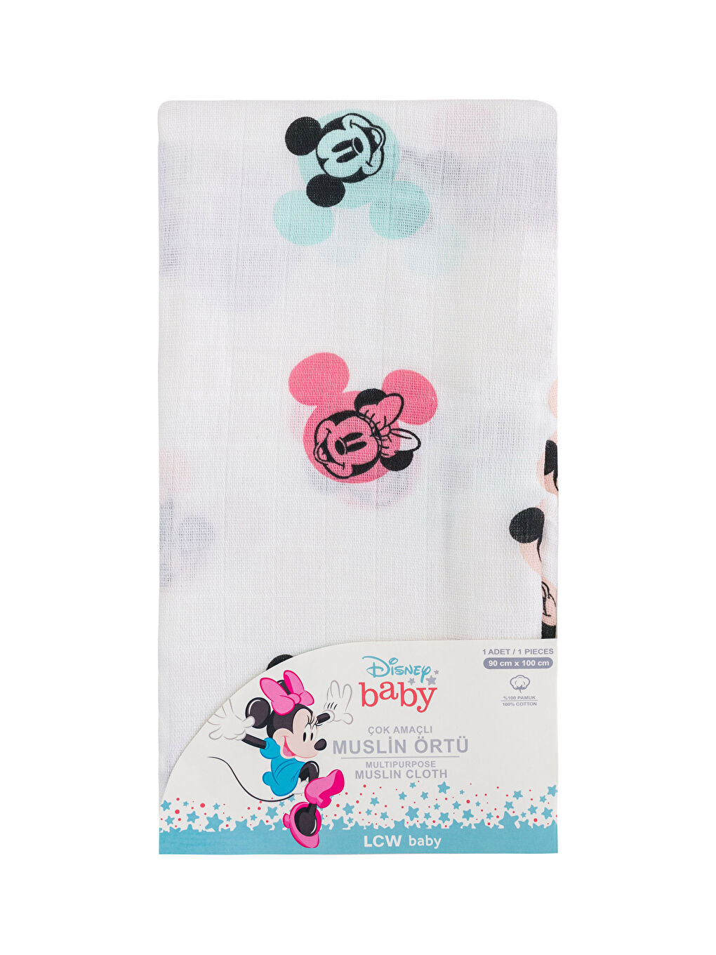 LCW baby Disney Printed Cotton Baby Girl Muslin Blanket -S37548Z1-LRA